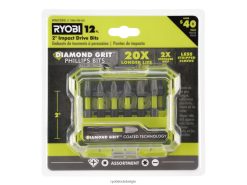 12 st. 2 slagschroevendraaiers met diamantkorrel NBBJ6R841 RYOBI accessoires