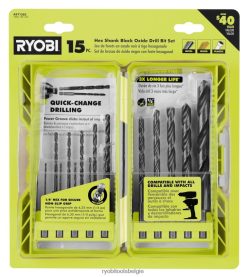 15 st. Boren met zeskantschacht van zwart oxide NBBJ6R784 RYOBI accessoires