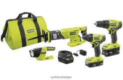 18v one+ combokit met 4 gereedschappen NBBJ6R865 RYOBI elektrisch gereedschap