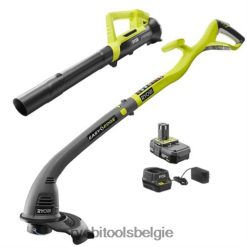 18v one+ snaartrimmer/kantsnijder en blazer combokit NBBJ6R422 RYOBI buitenshuis