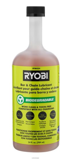 24 oz. biologisch afbreekbare zaagblad- en kettingolie NBBJ6R343 RYOBI buitenshuis