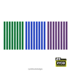24 st. mini coole kleur lijmsticks NBBJ6R746 RYOBI accessoires