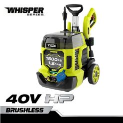 40v pk borstelloze fluisterserie 1500 psi 1,2 gpm hogedrukreiniger NBBJ6R373 RYOBI buitenshuis